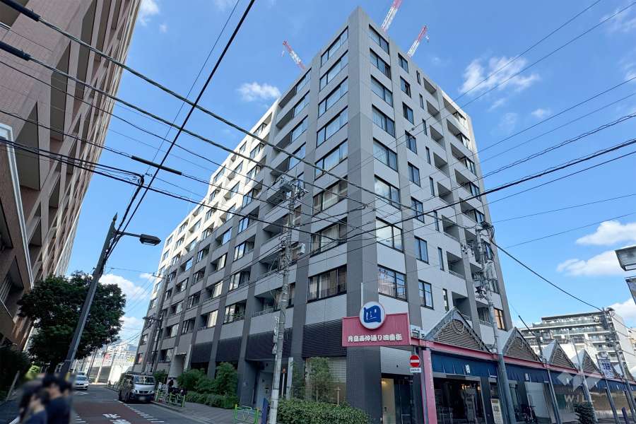 ザパームス月島ルナガーデンの外観（南側から）