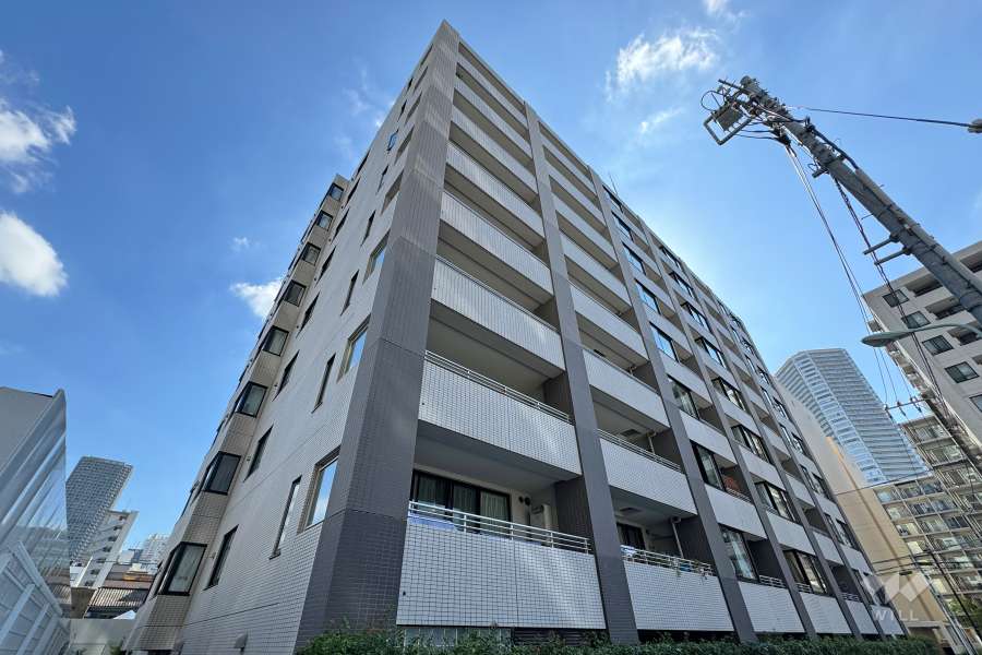 ザパームス月島ルナガーデンの外観（北側から）