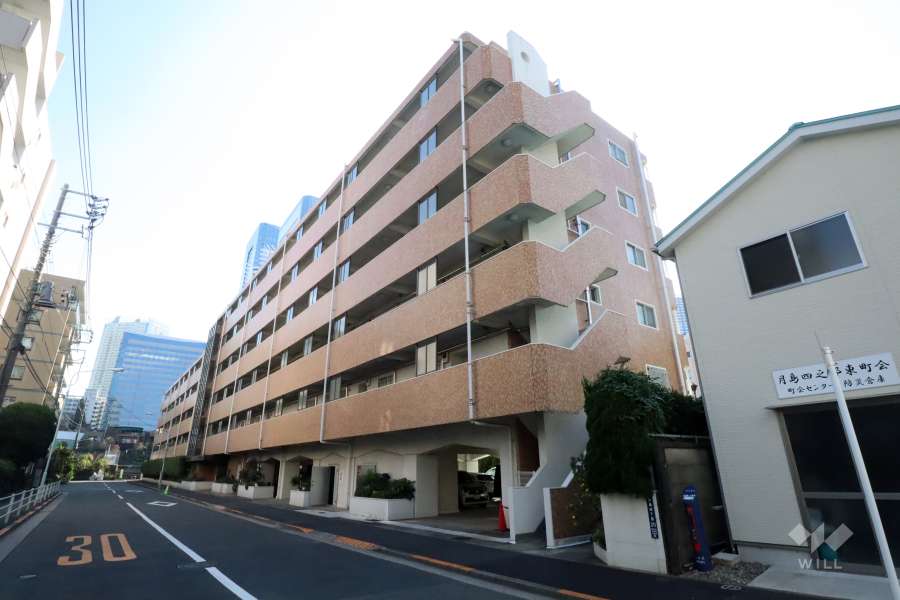 月島ローヤルコーポの外観（北側から）
