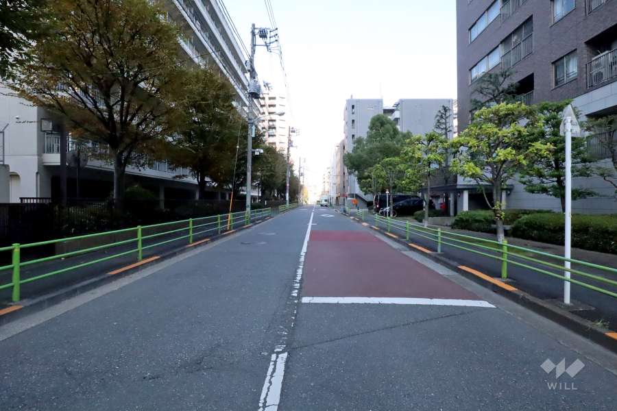 敷地南東側の前面道路