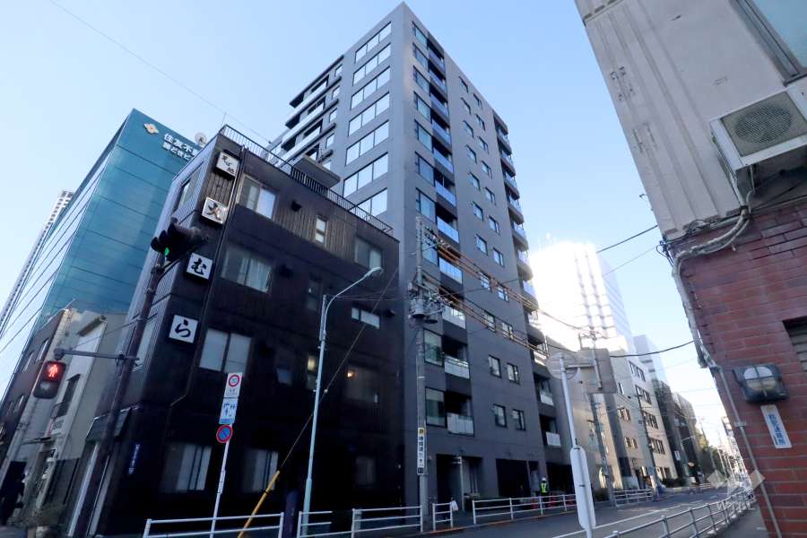 シティハウス勝どきステーションコートの外観(北東側から)