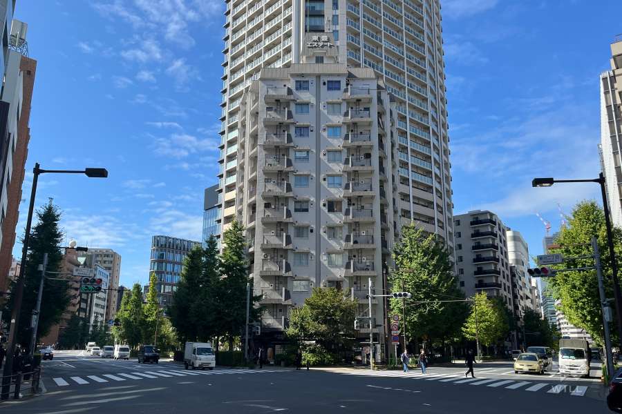 八丁堀東豊エステートの外観（東側から）