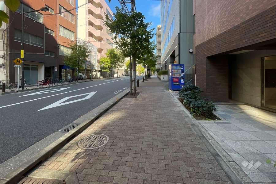 敷地北西側の前面道路