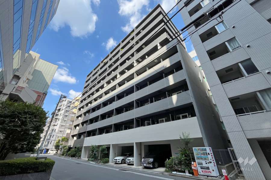 ステージグランデ茅場町の外観（南東側から）