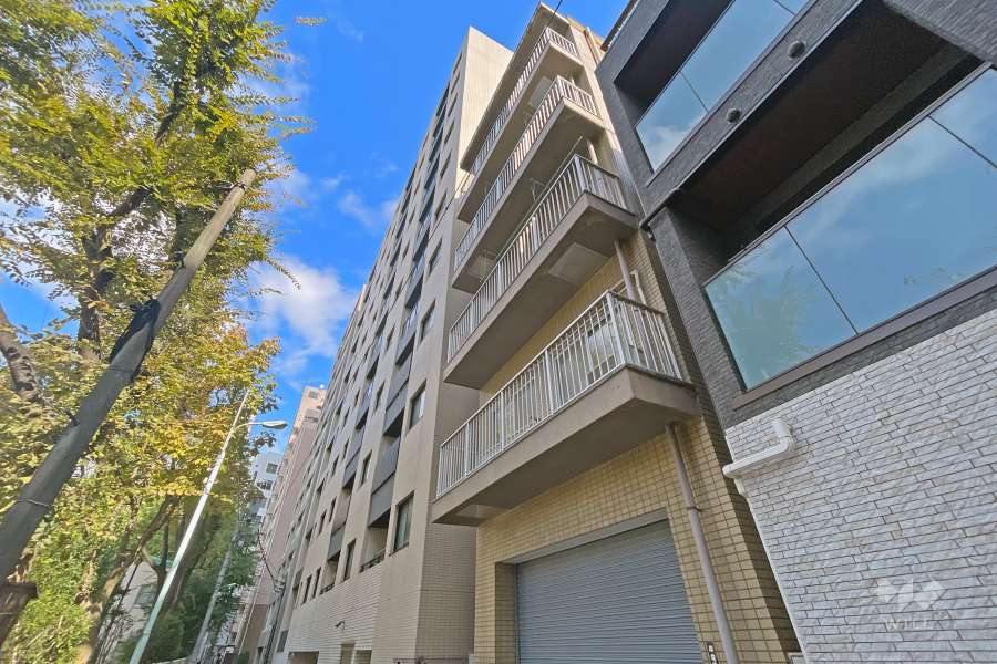 サンウッド東京茅場町パークフロントの外観（南西側から）