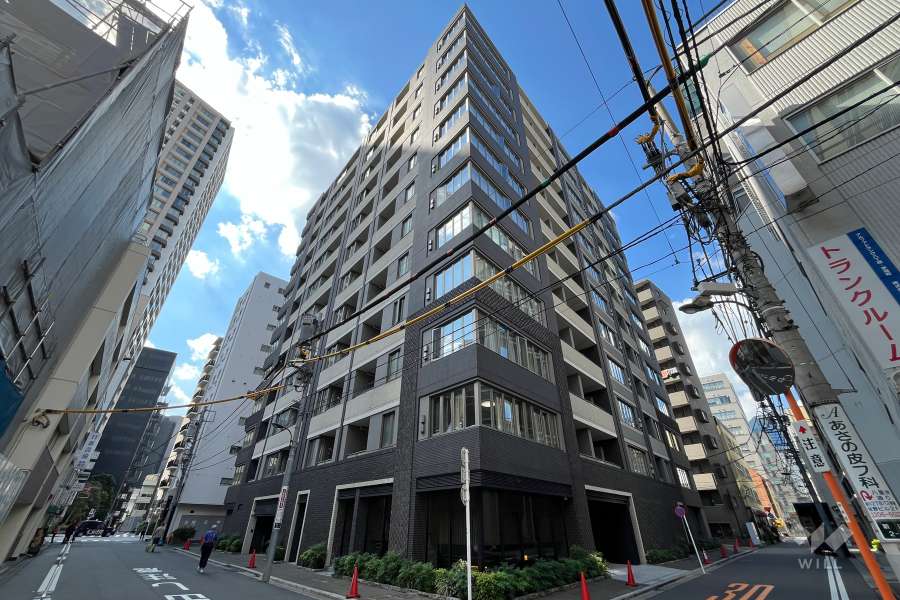 クレヴィア東京八丁堀新川ザレジデンスの外観（東側から）