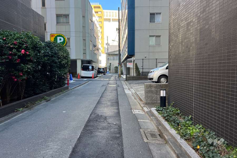 敷地北西側の前面道路　