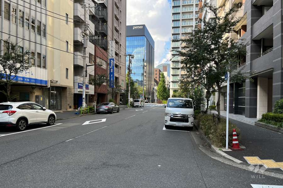 敷地南西側の前面道路　