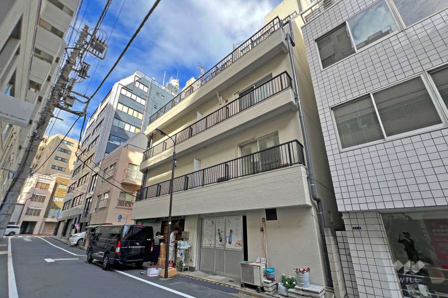 フジタ新富マンションの外観（西側から）