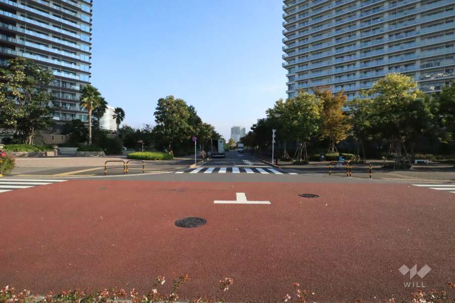 敷地南西側の前面道路　