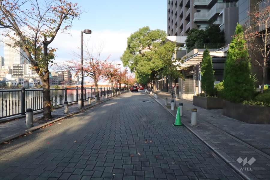 敷地北西側の前面道路