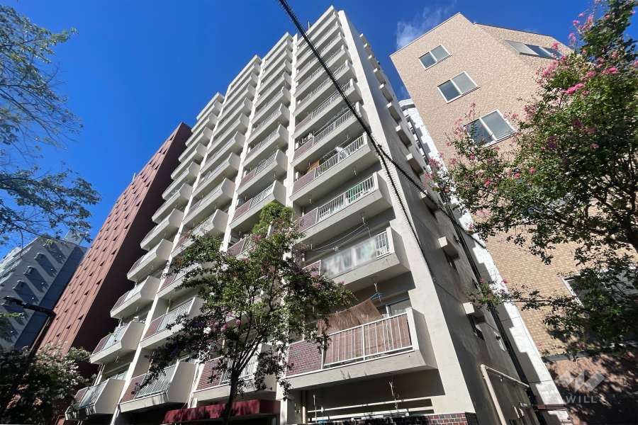 築地武蔵野マンションの外観（北東側から）