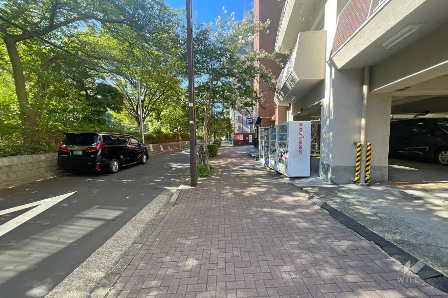 敷地東側の前面道路　