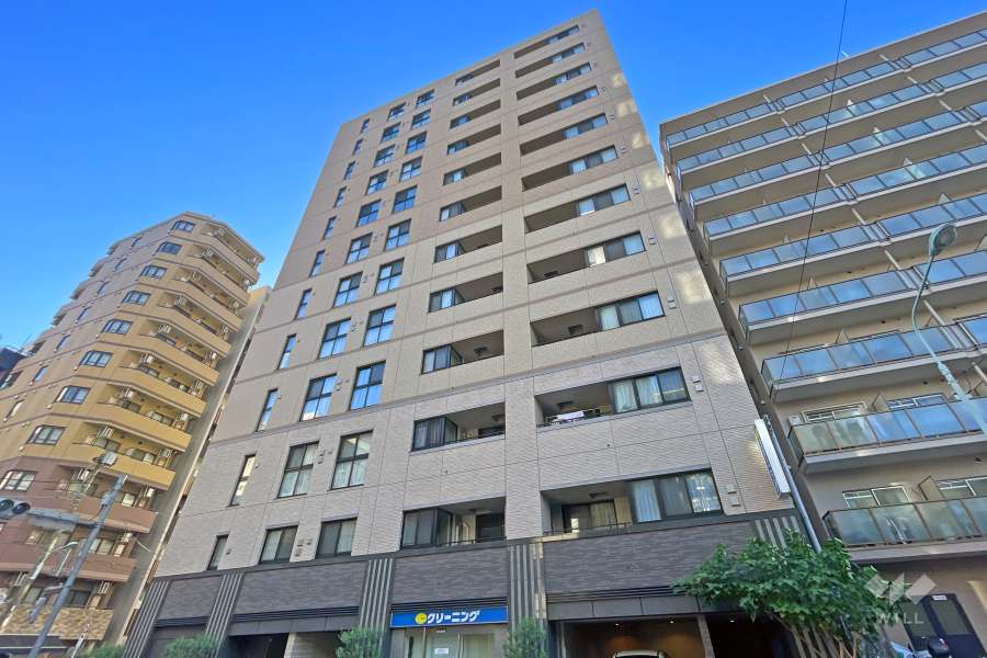 オープンレジデンシア銀座築地の外観（北西側から）