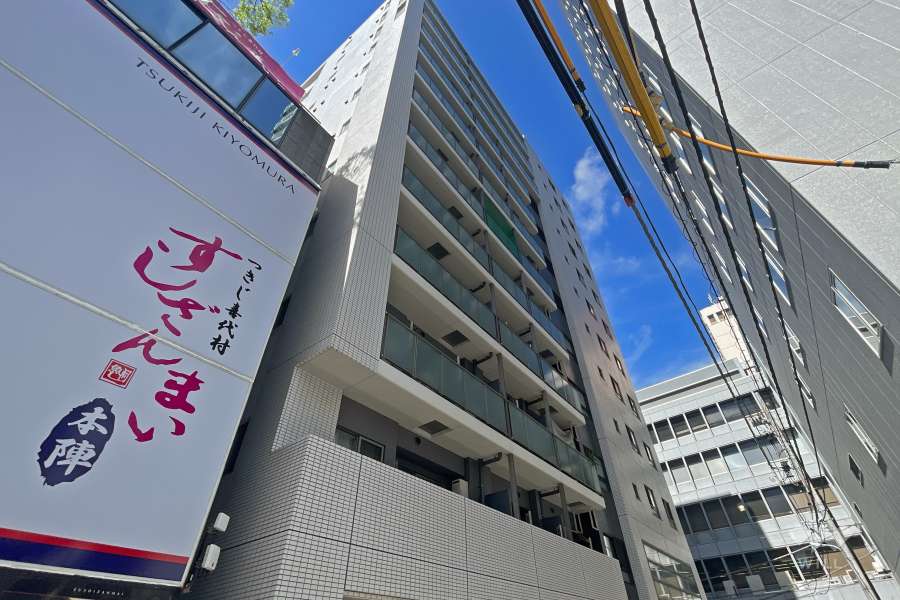 レフィール銀座フロントの外観（東側から）