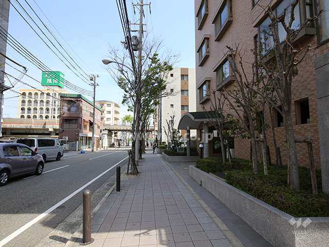 敷地西側には植栽スペースが設けられています。