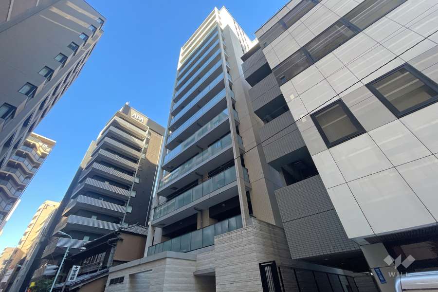 プレミスト東銀座築地EdgeCourtの外観（南東側から）