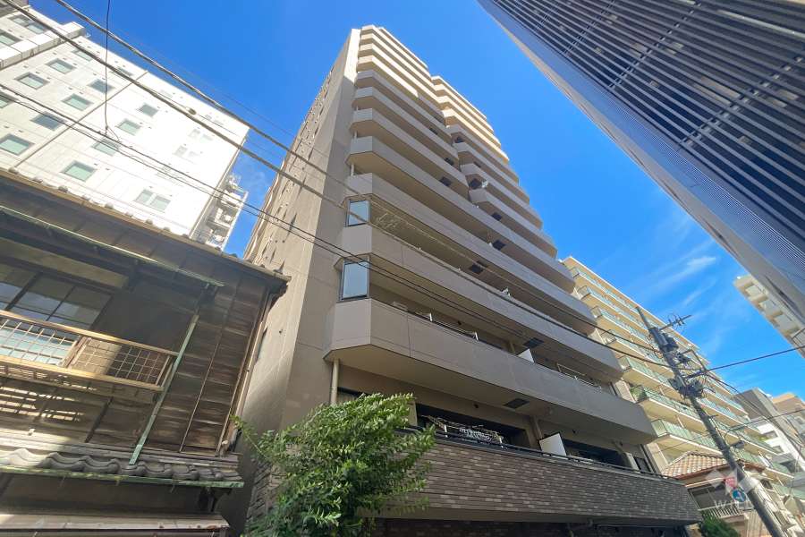 スカール築地の外観（南側から）