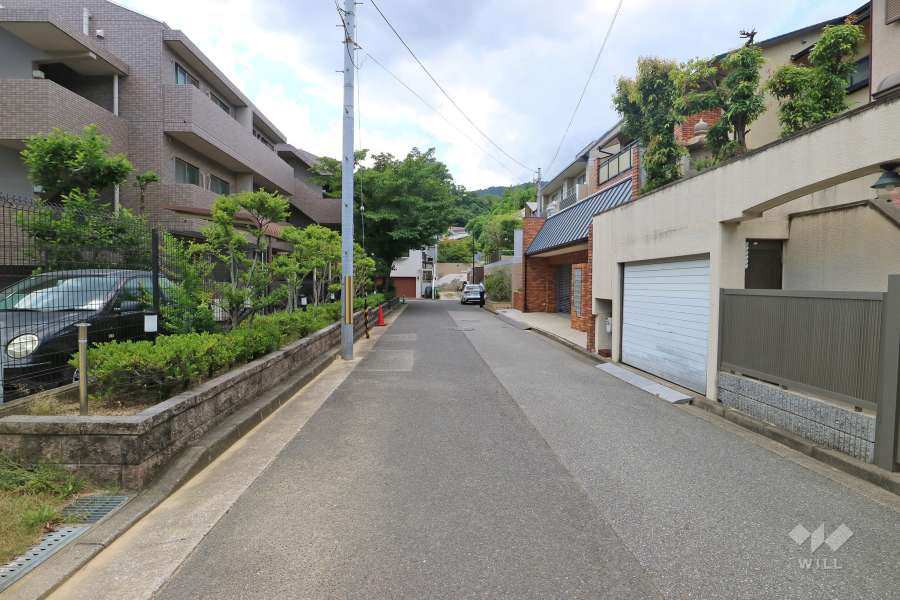 敷地北側の前面道路（東側から）