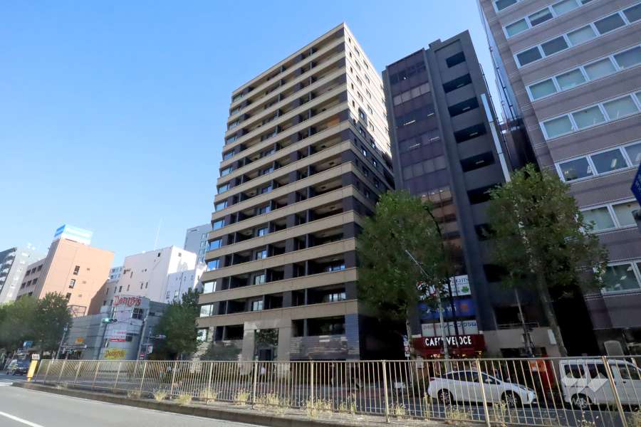 アネシア築地ステーションレジデンスの外観(西側から)