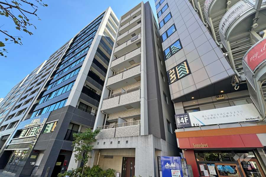 プラージュ月島の外観（西側から）