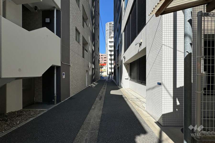 敷地北東側の前面道路　