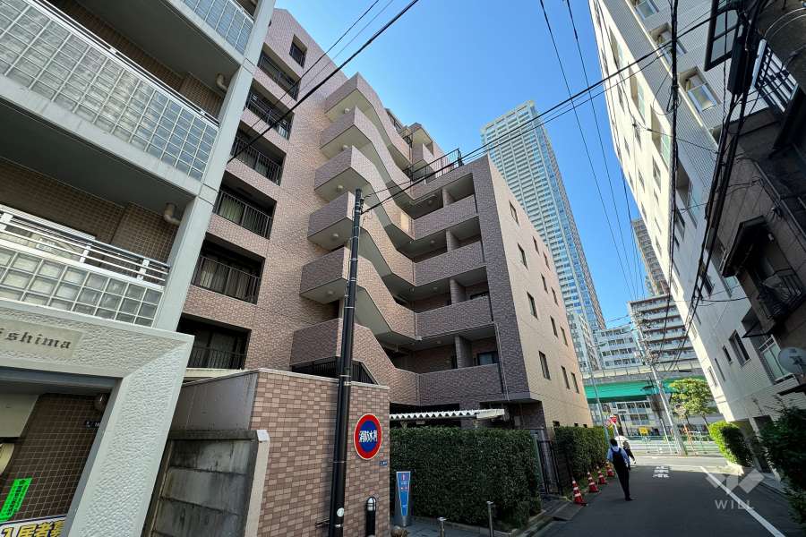 ソルシェ月島の外観（北側から）