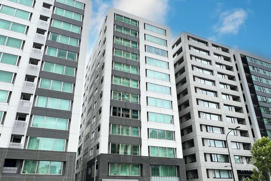 シティハウス月島駅前ベイブリーコートの外観（北側から）