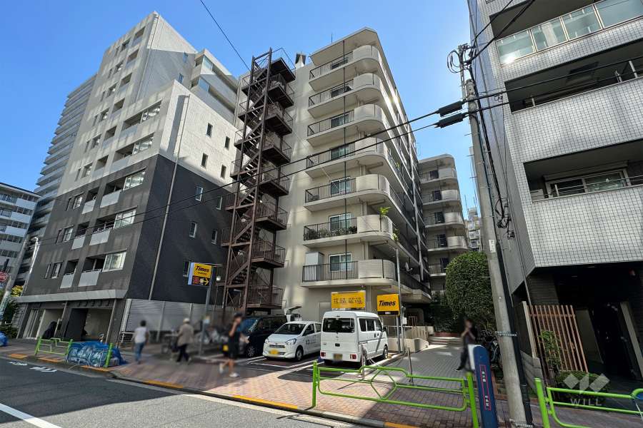 佃スカイハイツの外観（西側から）