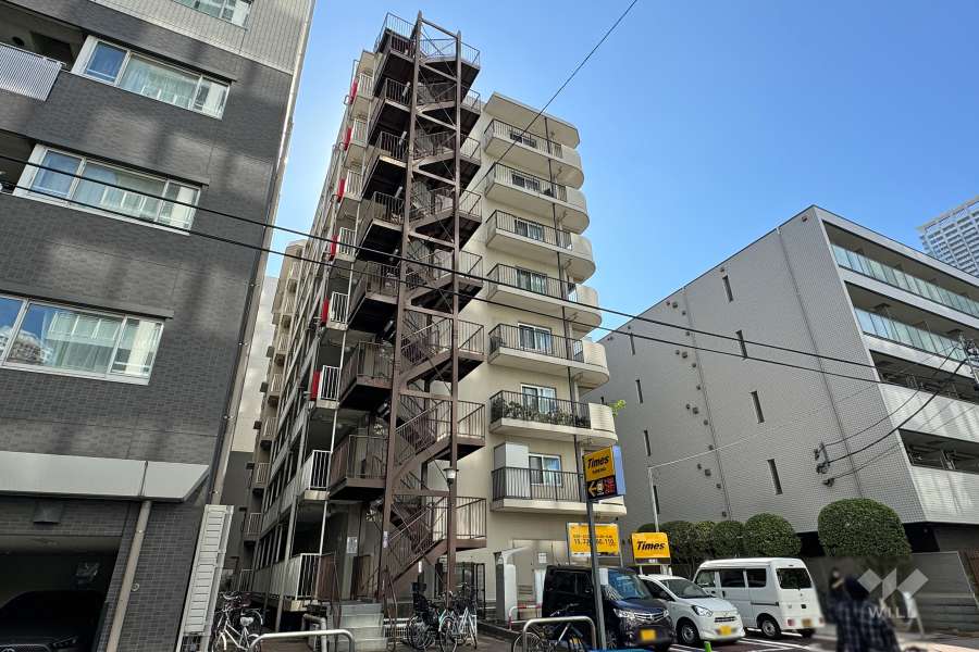 佃スカイハイツの外観（北側から）