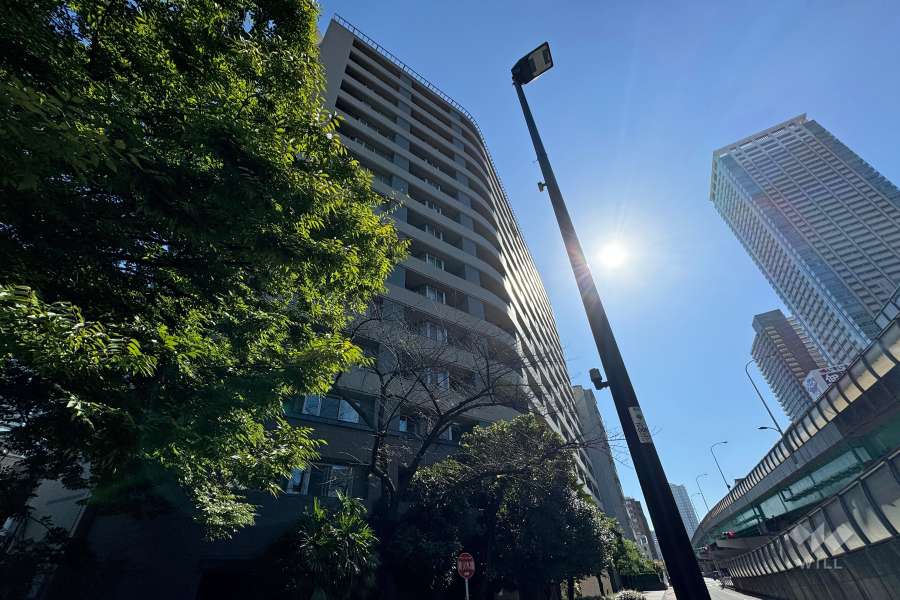 クレストフォルム月島サウススクエアの外観（北西側から）