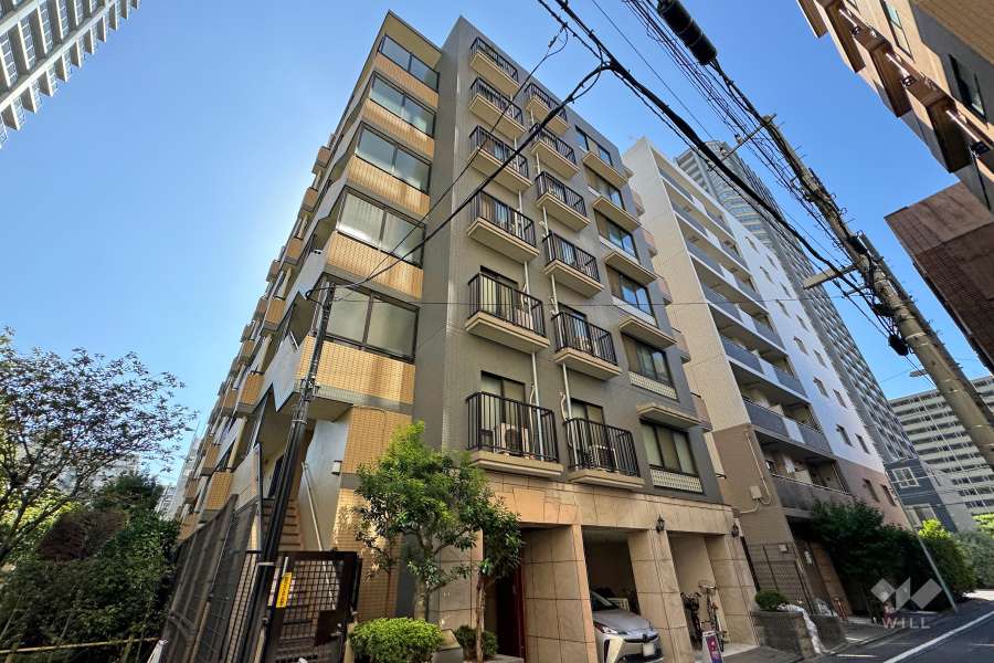 クレストフォルム月島セントラルコートの外観（北東側から）