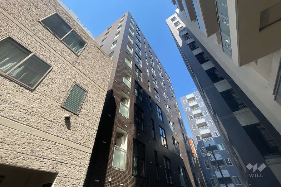 グリーンパーク東日本橋レジデンス２の外観（南西側から）