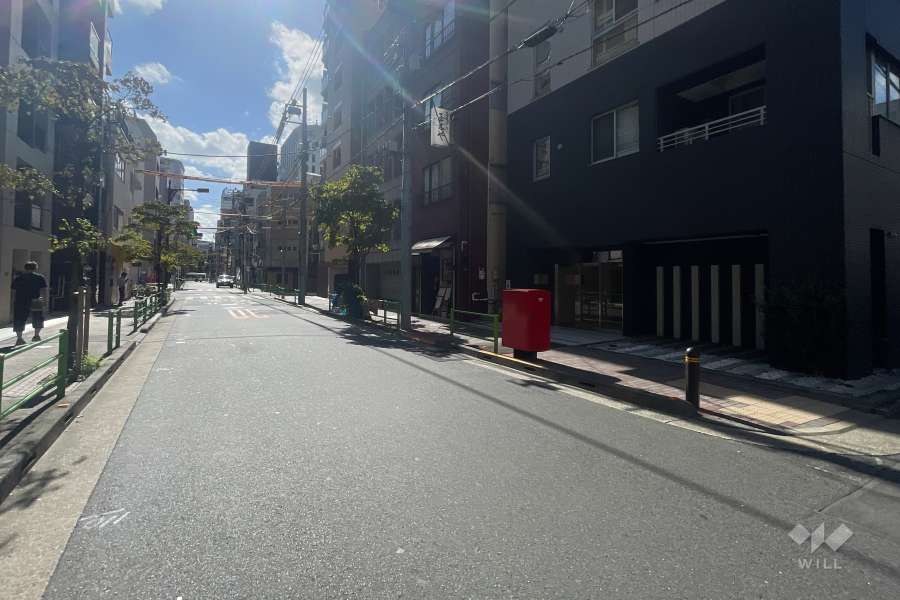 敷地の南側前面道路（東側から）