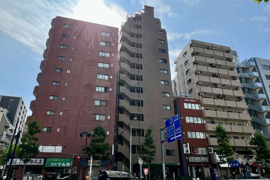 マイキャッスル水天宮前弐番館の外観（北側から）