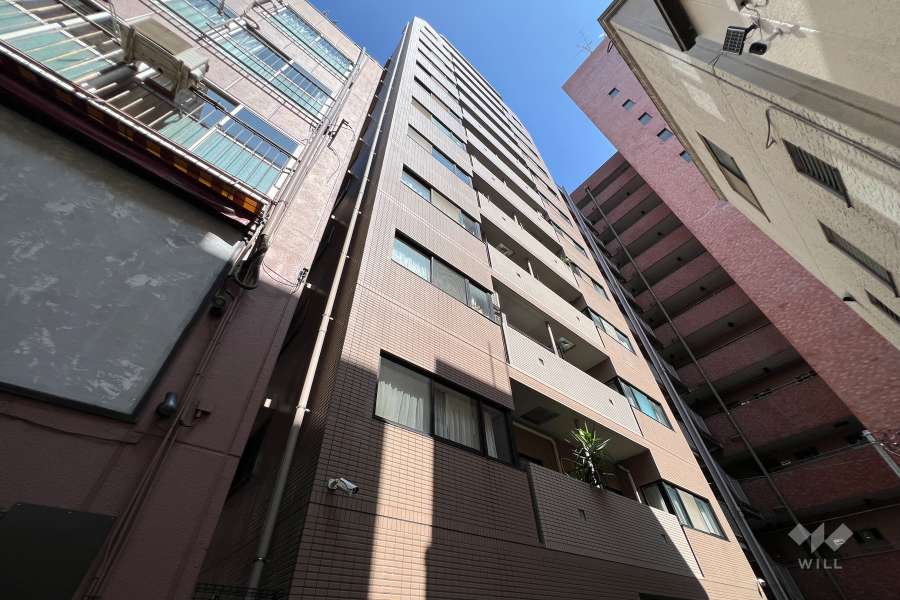 マイキャッスル水天宮前弐番館の外観（南西側から）