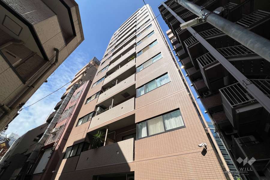 マイキャッスル水天宮前弐番館の外観（南東側から）