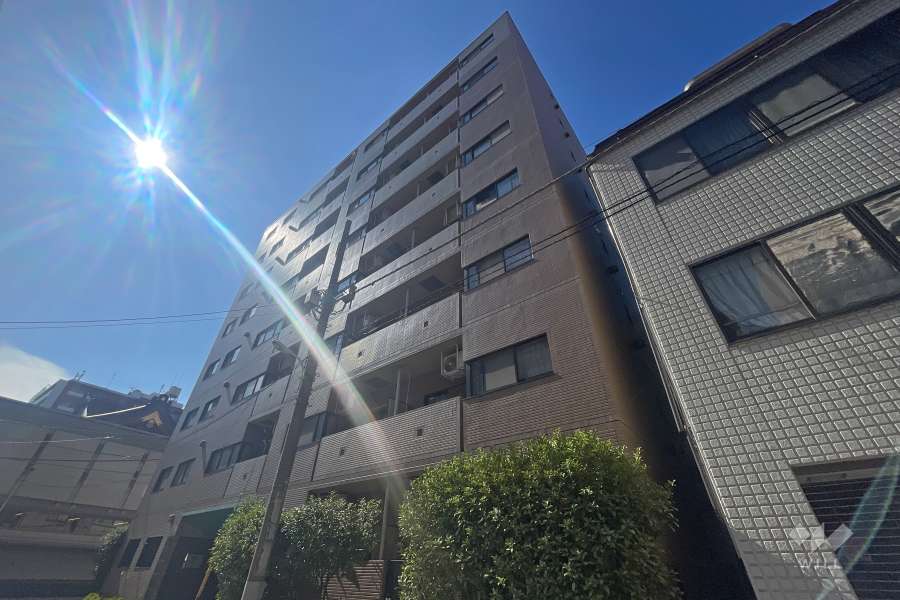 マイキャッスル水天宮前壱番館の外観（南東側から）