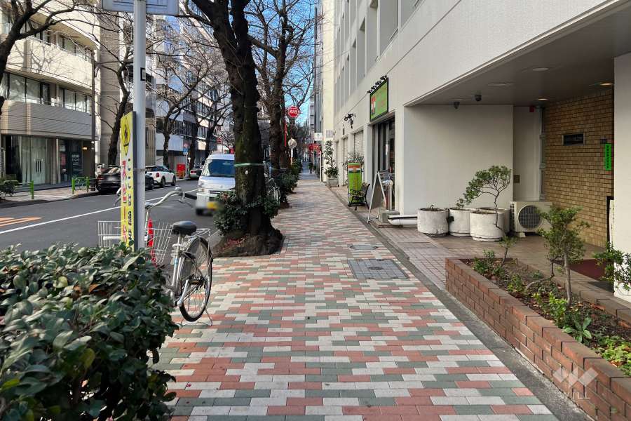 敷地北東側の前面道路
