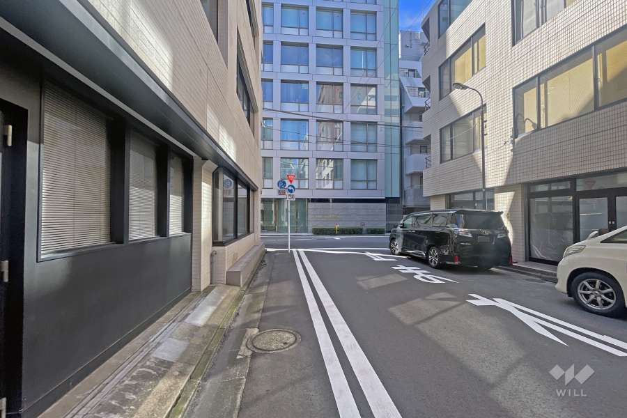 敷地の南側前面道路（東側から）