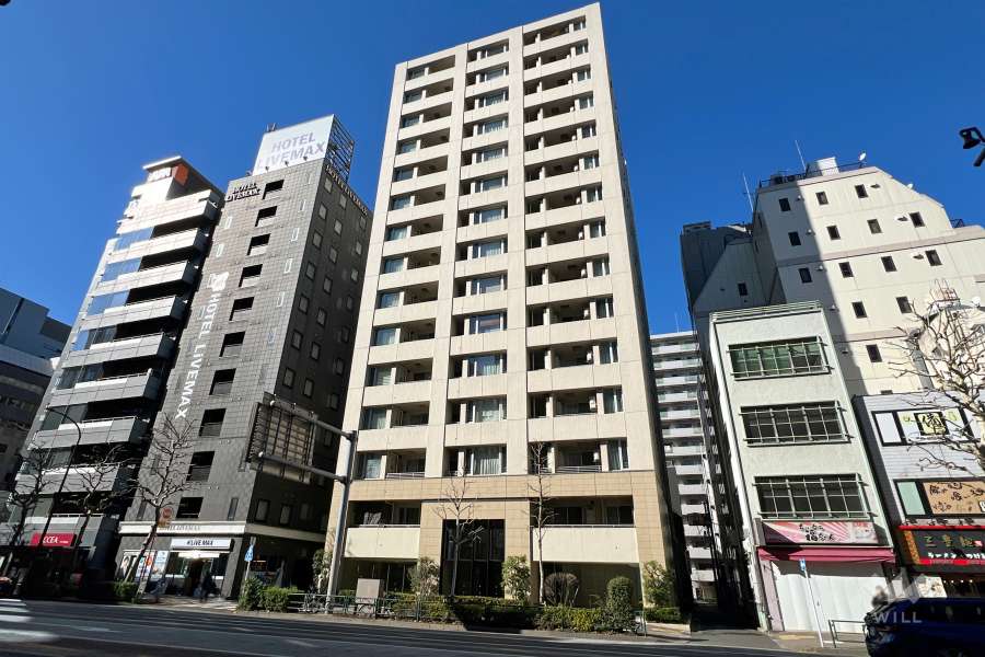 ブランズ日本橋茅場町の外観（北東側から）