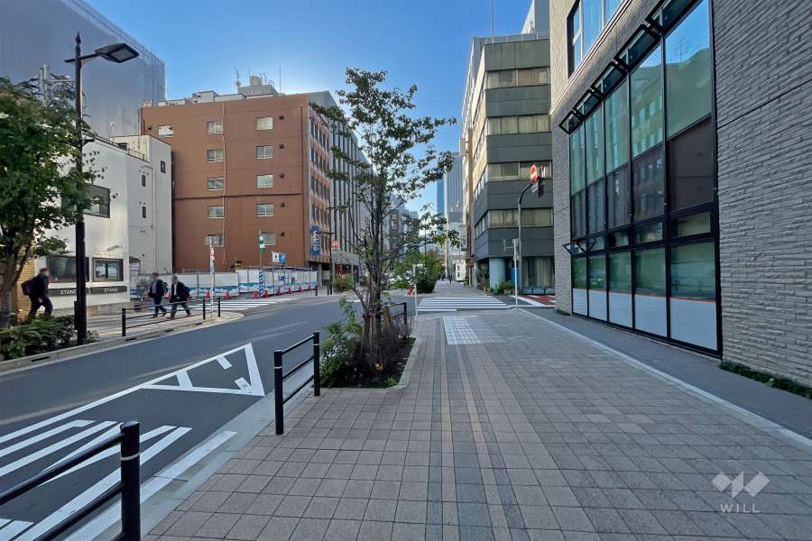 敷地南側の前面道路（東側から）
