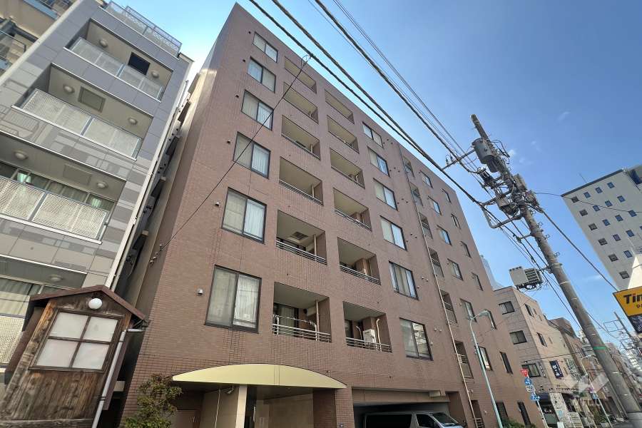 プレジール日本橋人形町の外観（北側から）