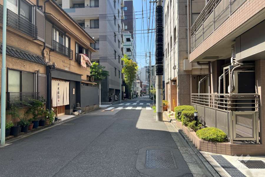 敷地南東側の前面道路