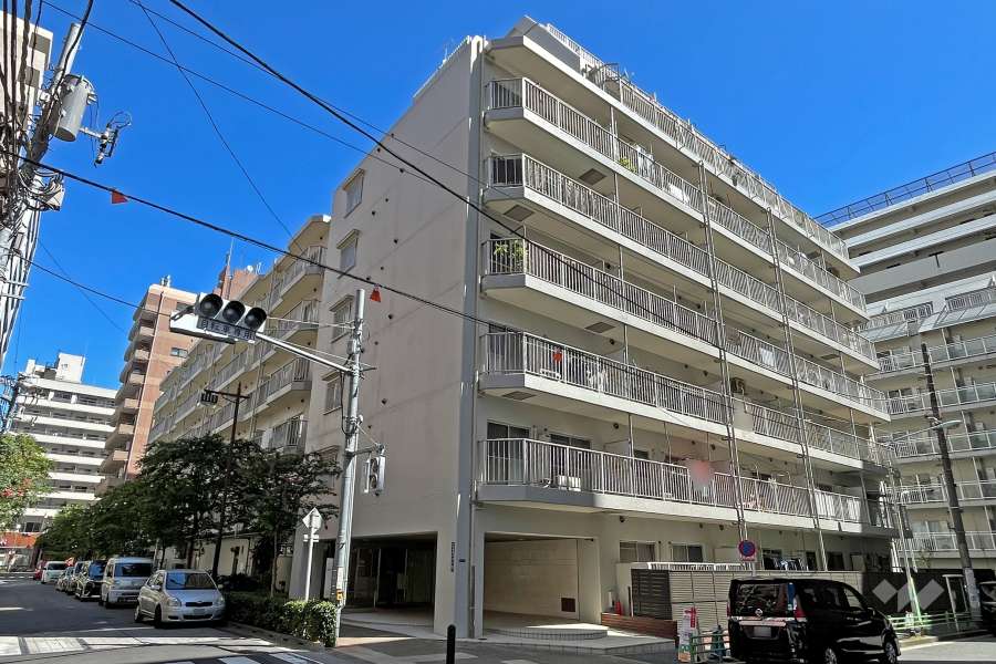 日商岩井日本橋浜町マンションの外観（北西側から）