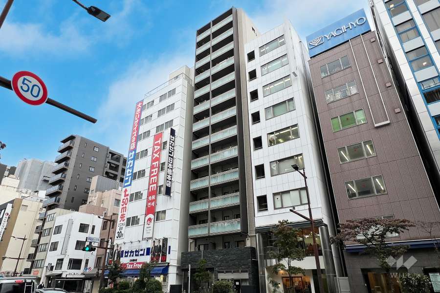 オープンレジデンシア日本橋馬喰町ステーションサイドの外観（北西側から）