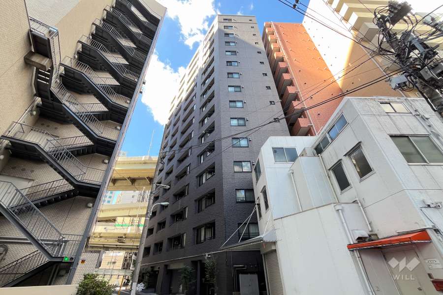 レックス日本橋水天宮プレミアタワーの外観（南東側から）