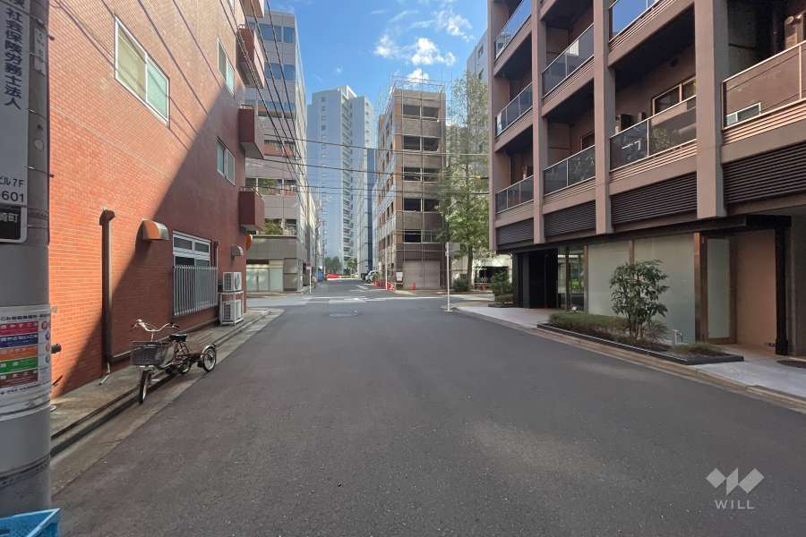 敷地南西側の前面道路　