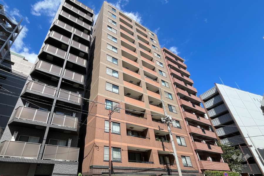 クレストフォルム日本橋リバーフロントタワーの外観（南東側から）