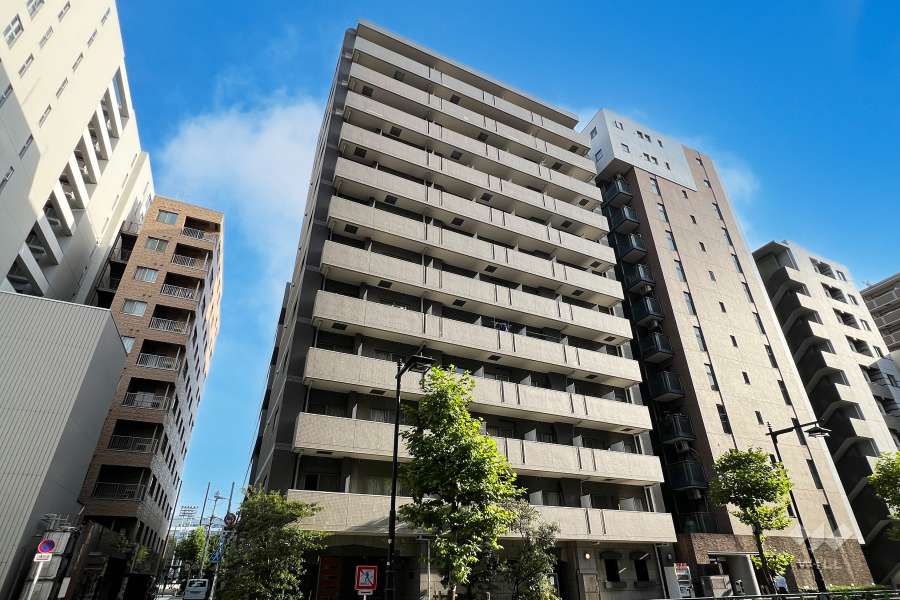 スカイコート日本橋浜町第3の外観（北側から）